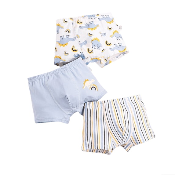Huowey Kids Boys Underwear Cute Printing Print Underwear Shorts Pants Briefs Trunks 3PCS Multipack Relaxed Fit Undies, 160