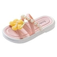 thumbnail image 1 of Huowey Kids Children Shoes Comfortable Soft Soled Slippers Fashionable Flower Pearl Beach Sandals And Slippers Relaxed Fit Footwear, 9-9.5 Years, 1 of 6