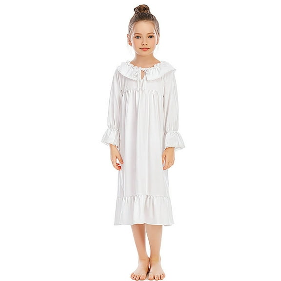 Huowey Kids Fall Girls Nightdress Children Homewear Pajamas Children Fashionable Pjs, 5-6 Years