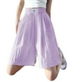 thumbnail image 1 of Huowey Kids Girls Casual Wide Leg Shorts Summer Breathable Comfortable Stretchy Waist Elastic Kids Play Outfits Toddler To Preteen Fashionable Dailywear, 5-6 Years, 1 of 5