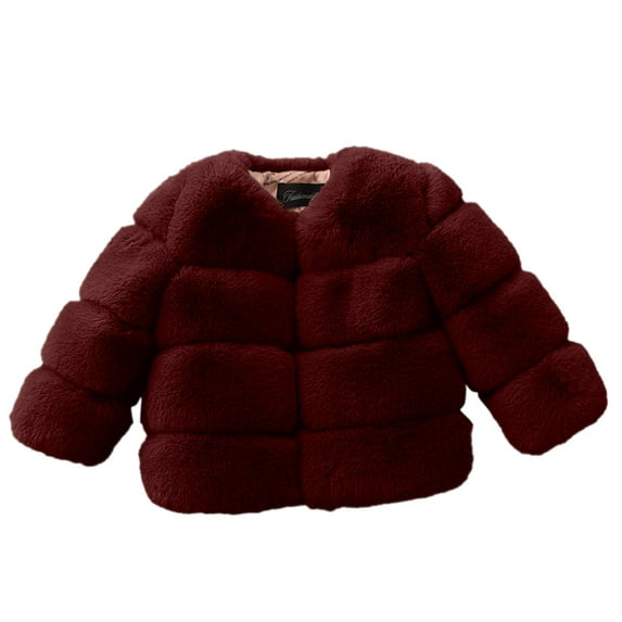 Huowey Kids Girls Coat Winter Windproof Thicken Coat Jacket Toddler Warm Outerwear Jacket Leisure Dailywear, 6-7 Years