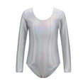 thumbnail image 1 of Huowey Kids Girls Long Sleeved Gymnastics Leotards Shiny Dance Leotard Ballet Leotard Classic Ballet Yoga Leotard Bodysuit Gymnastics Suit Relaxed Fit Dailywear, 5-6 Years, 1 of 2