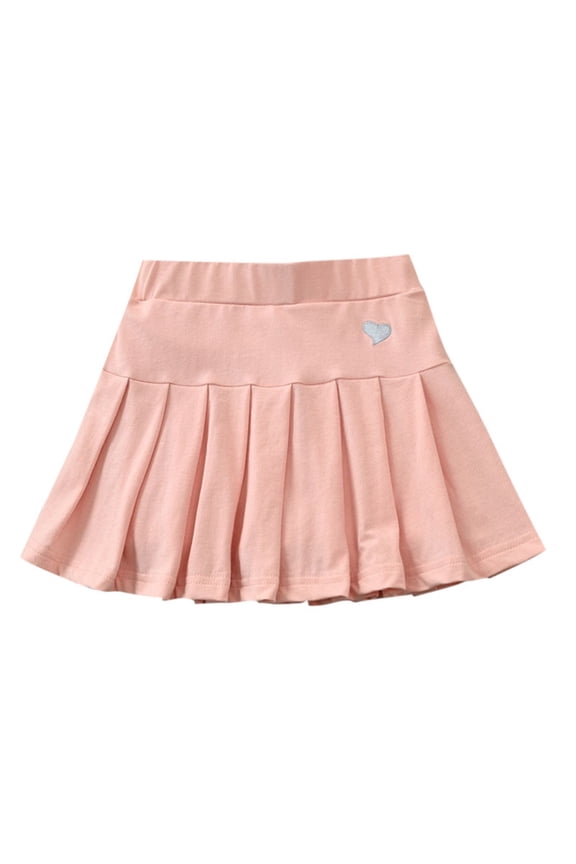 Kids Girls Pleated Skirt School Skirt Mini Skirt Pleated Cheer Skirt Casual Skater Skirt Trendy Dailywear, 3-4 Years