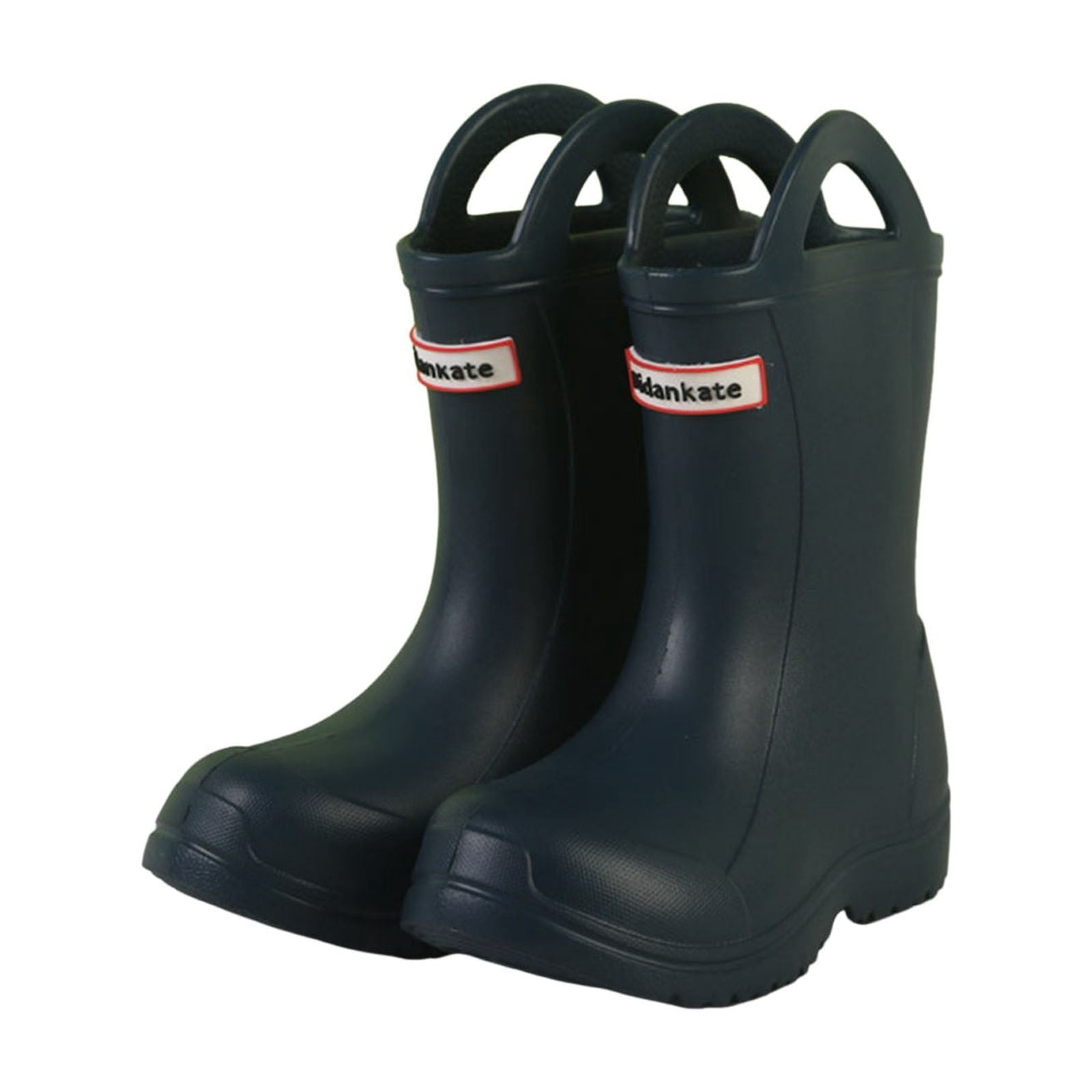 Huowey Kids Girls Rain Boots Mid-Calf Kids Booties Lightweight Soft Sole Comfortable Footwear And Little Girls Seasonal Outdoor Play Fashionable Shoes, 3.5-4 Years