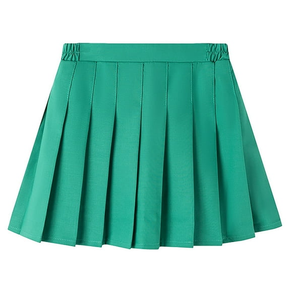 Huowey Kids Girls Summer Skirt Casual Pleated Skirt For School Comfortable Outfits Breathable Dailywear, 6-7 Years