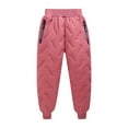 thumbnail image 1 of Huowey Kids Girs Snow Pants Winter Lined Hiking Pants Drawstring Joggers Relaxed Fit Dailywear, M, 1 of 6