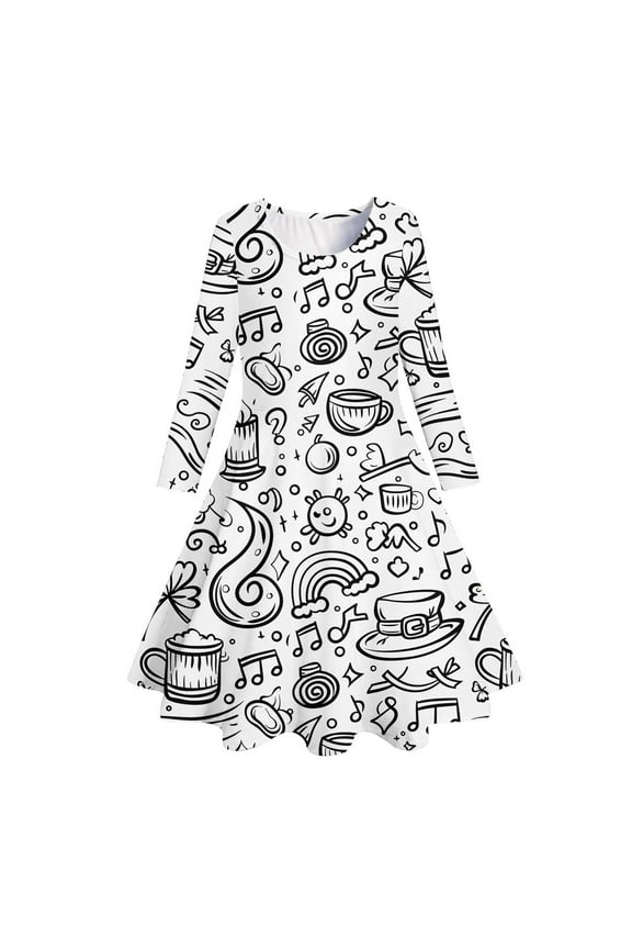 Kids Handmade Doodle Sketch Coloring FunDIY Hand Painted Party Princess Dresses Dresses