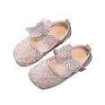 thumbnail image 1 of Huowey Kids Performance Dance Shoes For Girls Children Shoes Pearl Rhinestones Shining Kids Princess Shoes Fashionable Footwear, 12-18 Months, 1 of 4
