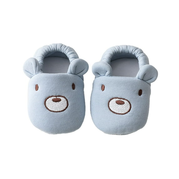 Huowey Kids Slippers House Shoes Cute Cartoon Printing Slipper For Home Indoor Winter Bedroom Non Slip Soft Warm Sport Shoes,Light blue,12-24 Months