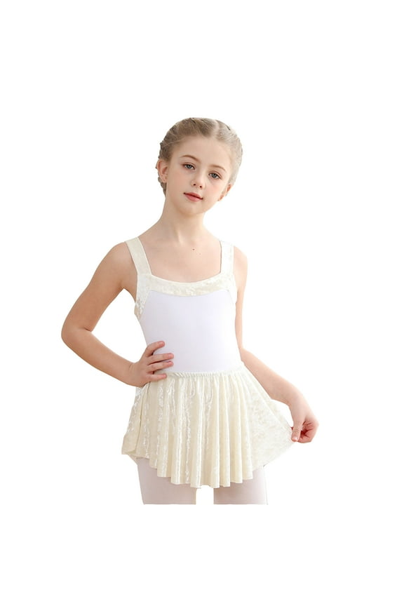 Kids Spaghettis Glitter Dance Ballet Tutu Leotard Ballerina Outfits For Girls Toddler Relaxed Fit Dailywear, 3-4 Years