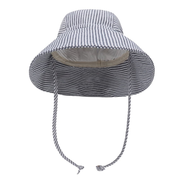 Huowey Kids Sun Hats Swim Beach Pool Hat Kids Upf 50+ Wide Brim Chin Strap Summer Play Adjustable Outdoor Cap,Grey,2-7 Years