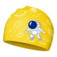 thumbnail image 1 of Huowey Kids Sun Hats Swim Caps Baby Waterproof Bathing Caps Children Cartoon Swimming Hat For Long Short Hair Kids Boys Girls Cap,Yellow,One Size, 1 of 3