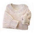 thumbnail image 1 of Huowey Kids Toddler Baby Girl Boy Crewneck Long Sleeve Solid Color Sweater For Knitted Autumn Winter Warm Pullover Sweater Relaxed Fit Dailywear, 4-5 Years, 1 of 7