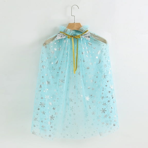 Huowey Kids Toddler Girls Lace Up Cape Party Robe Kids Holiday Party Princess Coats Robe Fashionable Dailywear,Light Blue,2-10T