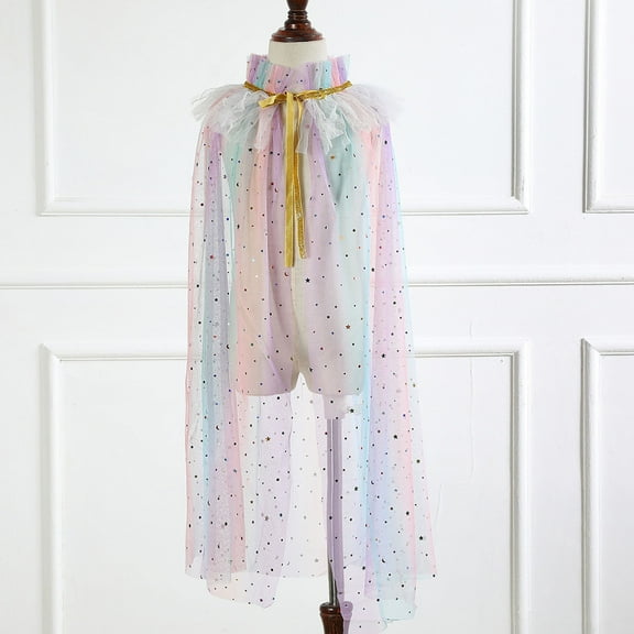 Huowey Kids Toddler Girls Lace Up Cape Party Robe Kids Holiday Party Princess Coats Robe Fashionable Dailywear,Multicolour,2-10T