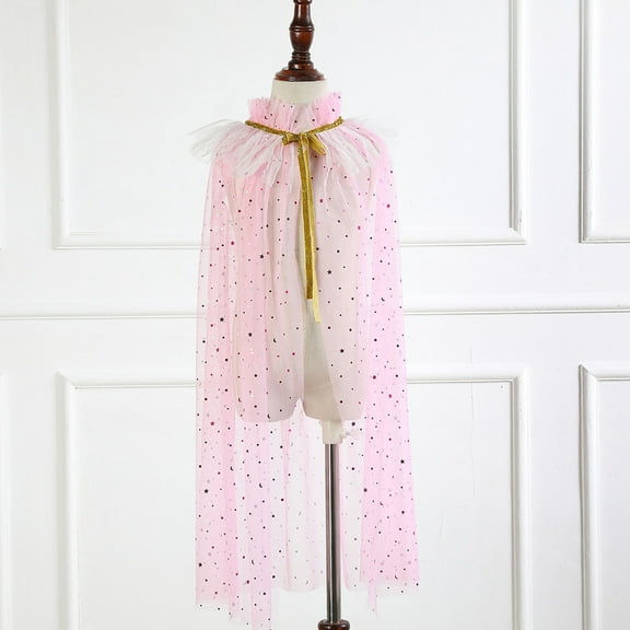 Huowey Kids Toddler Girls Lace Up Cape Party Robe Kids Holiday Party Princess Coats Robe Fashionable Dailywear,Pink,2-10T