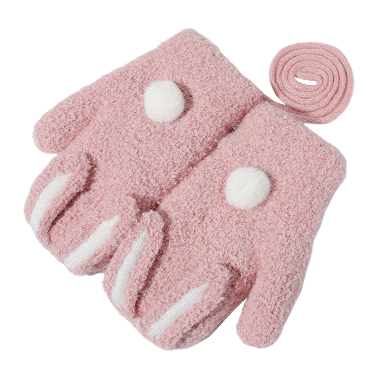 Huowey Kids Winter Gloves Toddler Kids Boys Girls Soft Warm Wool Gloves Children Thermal Knit Gloves Relaxed Fit Dailywear, 2-6 Years