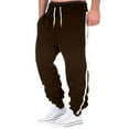 thumbnail image 1 of Huowey Men'S Casual Pants Daily Wear Sweatpants Comfortable Wide Leg Joggers Loose Fit Elastic Waist Drawstring Hiking Athletic Sport Trousers Streewear,Brown,M, 1 of 5