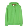 thumbnail image 1 of Huowey Men Sweatshirts Unisex Zip Up Hood Fashion Long Sleeve Solid Sport Hoodie Sweatshirt Pocket Jacket Pullover Fall Winter Top Clothes,Green,L, 1 of 6
