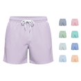 thumbnail image 1 of Huowey Men's Striped Swim Trunks Quick Dry Lightweight Board Shorts Elastic Drawstring Waist Casual Summer Swimwear For Beach Pool Vacation Breathable Shorts,M, 1 of 4