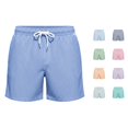 thumbnail image 1 of Huowey Men's Striped Swim Trunks Quick Dry Lightweight Board Shorts Elastic Drawstring Waist Casual Summer Swimwear For Beach Pool Vacation Breathable Shorts,L, 1 of 4
