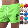 thumbnail image 1 of Huowey Men's Swim Trunks Quick Dry Beach Shorts With Tree Print Elastic Waist Drawstring Summer Board Shorts Lightweight Bathing Suit For Swimming Surfing Pool Vacation,L, 1 of 4