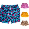 thumbnail image 1 of Huowey Mens Shorts Athletic Pants Leopard Print Workout Gym Bottoms Quick Dry Drawstring Casual Running Shorts With Pockets Summer Sports Beach Daily Wear,XL, 1 of 4