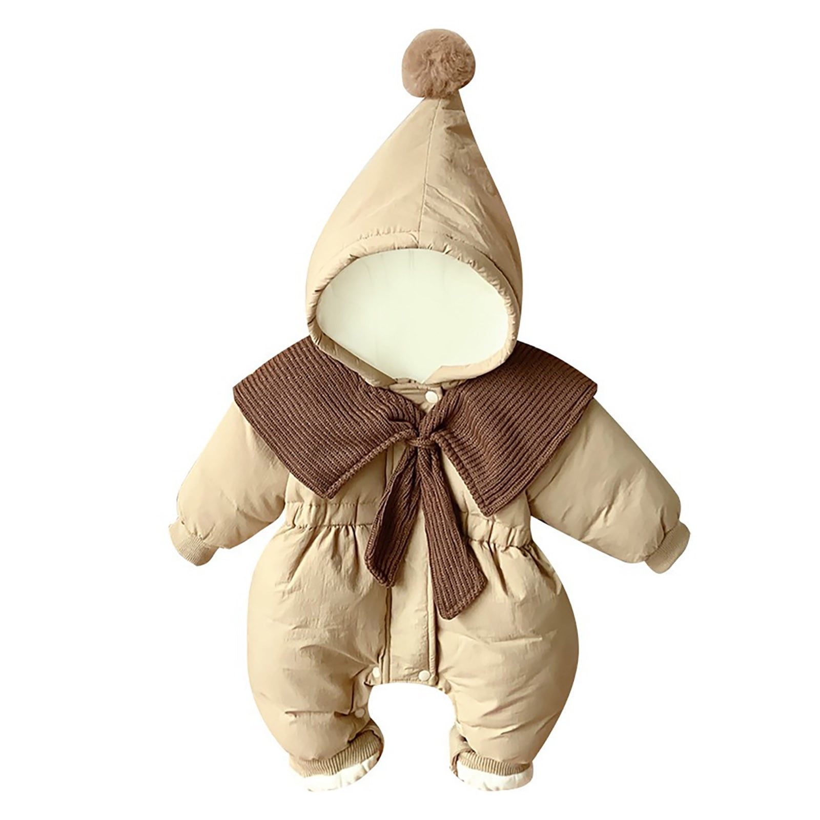 Huowey Baby Outing Clothes Atmosphere Winter Warm Padded Jacket Clip Crawling Clothes Cottonpadded Winter Baby Girls with