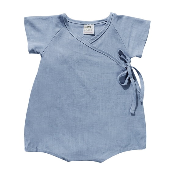 Huowey Kimono Robe Linen Yarn Robe Baby Solid Color Romper Japanese Pajamas Breathable Pjs, 3-6 Months