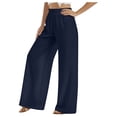 thumbnail image 1 of Huowey Pants for Women Fashionable and Casual New Elastic Pants Linen Casual Pants Casual Pants, 1 of 4