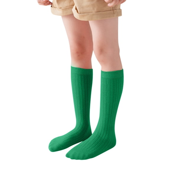 Huowey Socks For Girls Knee High Socks Solid Color Casual Cotton School Unifor Seamless Lovely Dressy Long Comfy Breathable Soft Footwear,Army Green,One Size