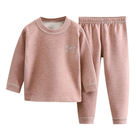 Huowey Thermal Underwear for Children Boys Crew Neck Trousers with Long Sleeves