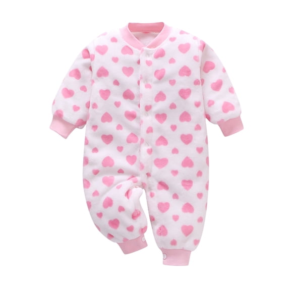 Huowey Toddler Baby Girls Boys Jumpsuits Thick Warm Playsuit Casual Comfortable Outwear Romper Clothes