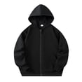 thumbnail image 1 of Huowey Toddler Baby Kids Long Sleeve Solid Color Zipper Hoodies Sweatshirts Tops Children Unisex Soft Coat Blouse With Pocket Cute Dailywear, 7-8 Years, 1 of 7