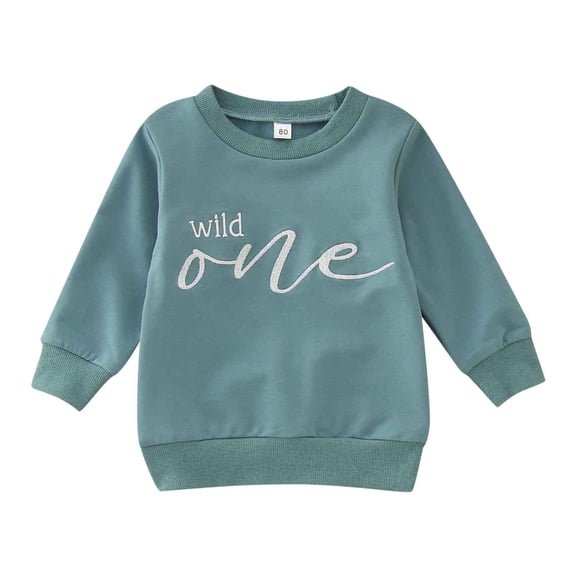 Huowey Toddler Boys Girls Long Sleeve Letter Prints T-Shirt Pullover Tops Boho Dailywear, 12-18 Months