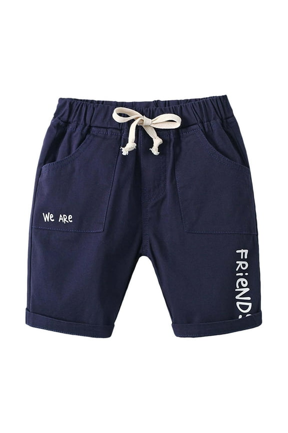 Toddler Boys' Loose Fit Casual Shorts Breathable 5 Point Play Pants for Everyday Outdoor Activities