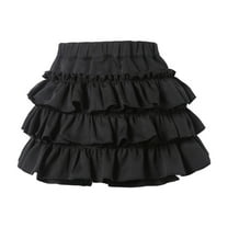 Huowey Toddler Children Solid Color Fashion Personality Dress Full Skirt Girls Skirt Boho Dailywear, 18-24 Months