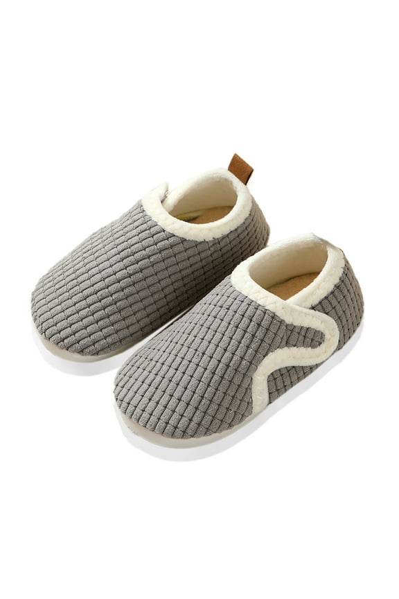 Toddler Fashion Cute Fall Boys Girls Slippers Flat Bottom Lightweight Soft Comfortable Warm Solid Color Cartoon Animal Shape Boho Shoes, 3.5-4 Years