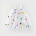 thumbnail image 1 of Huowey Toddler Girls Baby Sleeveless Princess Dresses Spaghetti Strap Square Collar A-Line Floral Embroidery Tiered Layered Tutu Tulle Dress Dance Party Wedding Birthday Clothes,White,2-3 Years, 1 of 7