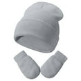 thumbnail image 1 of Huowey Toddler Girls Boys Winter Hats Boys Soft Baby Caps Kids Knit Winter Hats With Glvoes, 1 of 6