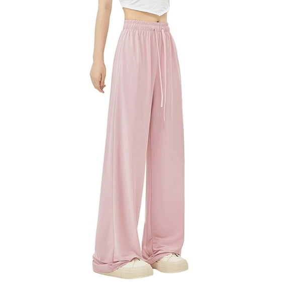 Huowey Toddler Girls Casual Loose Fit Long Pants Everyday Wear Spring Summer Outdoor Sports Comfortable High Waist Flowy Trousers For Teenagers 9 16 Years Leisure Dailywear, 11-12 Years