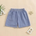 thumbnail image 1 of Huowey Toddler Girls Plaid Casual Shorts Elastic Waist Little Girls Wear Light Summer Pants Leisure Stylish Breathable Cozy Dailywear,Blue,12-18 Months, 1 of 7