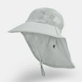 thumbnail image 1 of Huowey Toddler Girls Sun Hats Kids Sun Protection Upf50+ Bucket Hat Toddler Summer Beach Play Hats With Neck Flap Sun Caps,Light Gray,One Size, 1 of 6