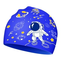 Huowey Toddler Girls Sun Hats Swim Caps Baby Waterproof Bathing Caps Children Cartoon Swimming Hat For Long Short Hair Kids Boys Girls Sun Caps,Blue,One Size