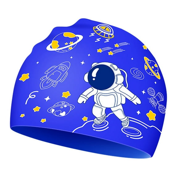 Huowey Toddler Girls Sun Hats Swim Caps Baby Waterproof Bathing Caps Children Cartoon Swimming Hat For Long Short Hair Kids Boys Girls Sun Caps,Blue,One Size