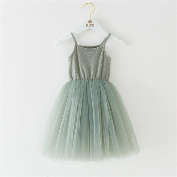 Huowey Toddler Girls Tutu Dress Ballet Leotard With Tutu Skirt For Girls Dance Gymnastics Camisole Bodysuit Summer Skirt,Grey,5-6 Years