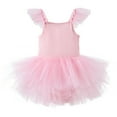 thumbnail image 1 of Huowey Toddler Girls Tutu Dress Ballet Leotard With Tutu Skirt For Girls Dance Gymnastics Camisole Bodysuit Summer Skirt,Pink,5-6 Years, 1 of 2