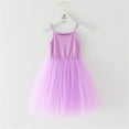 thumbnail image 1 of Huowey Toddler Girls Tutu Dress Ballet Leotard With Tutu Skirt For Girls Dance Gymnastics Camisole Bodysuit Summer Skirt,Purple,6-7 Years, 1 of 5