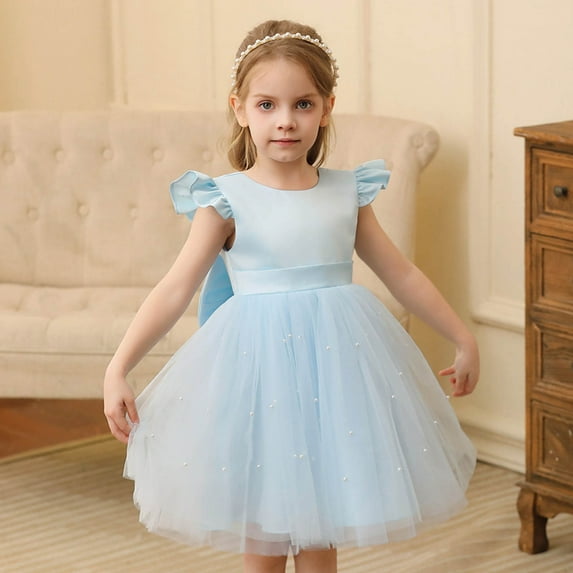 Huowey Toddler Girls Tutu Dress Ballet Leotard With Tutu Skirt For Girls Dance Gymnastics Camisole Bodysuit Summer Skirt,Sky Blue,7-8 Years