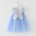 thumbnail image 1 of Huowey Toddler Girls Tutu Dresses Sleeveless Spaghetti Strap Floral Embroidery Tulle Tutu Princess Dresses For Holiday Wedding Party ,Blue,12-18 Months, 1 of 5